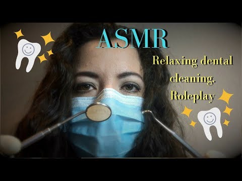 ASMR Relaxing dental cleaning. Roleplay
