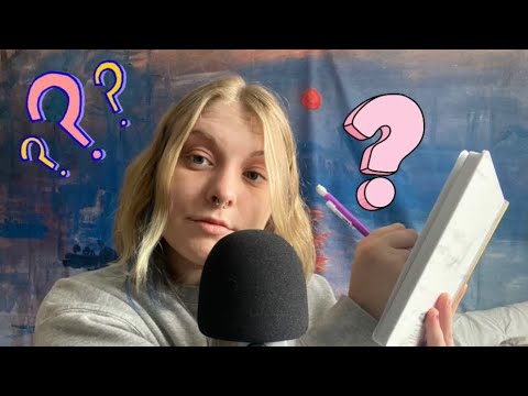 ASMR│asking you personal questions for sleep and relaxation ✍️❓