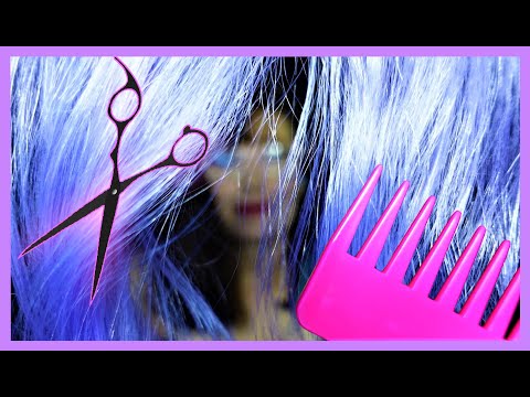 ASMR: Roleplay - Friend Chats and Cuts your Bangs (Scissors, Combing, Whisper)