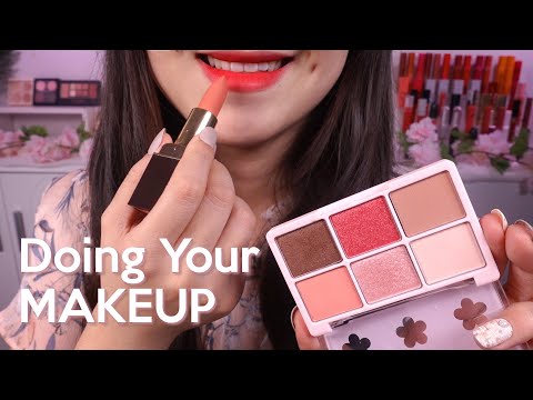 ASMR Doing Your Spring Makeup🌸🌷 (Layered Sounds, Personal Attention)