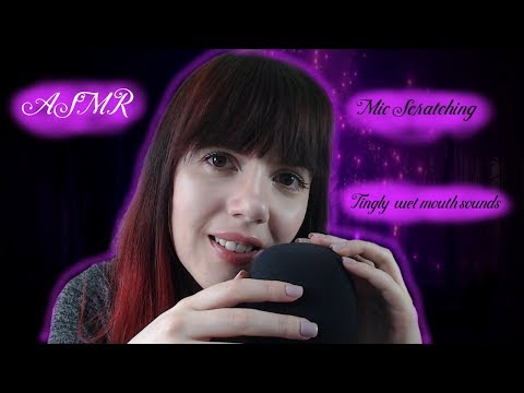 [ASMR] 👄Tingly Wet Mouth Sounds and Mic Scratching (Ear to Ear)