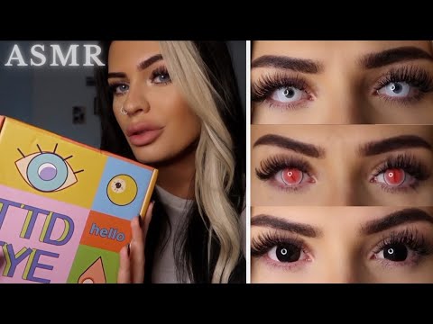 ASMR - Best Cosplay Contact Lenses?! 👁🖤 (TTDEye Review)