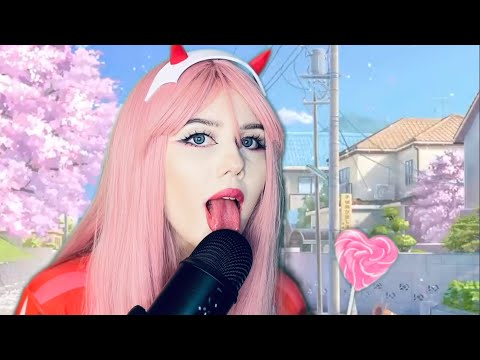 ASMR Licking Mic And Candy 🍭💦
