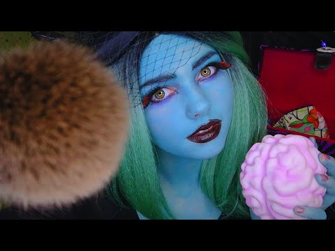 ASMR APPLYING MAKEUP ON YOU | PERSONAL ATTENTION-FACE BRUSHING 🧟‍♀️