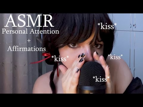 🎀💋 ASMR | Sleepy Kisses, Personal Attention, Positive Affirmations, Mouth Sounds, Whispers