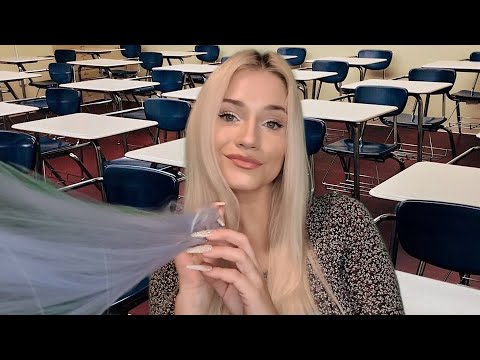 ASMR Popular Gossip Girl Plays With Your Hair in the Back of the Class (AGAIN)