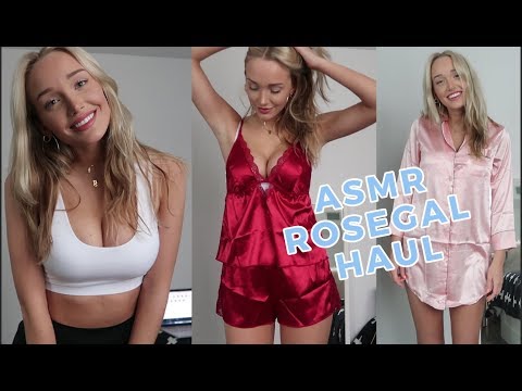 ASMR RoseGal Haul! (Sleep Wear + Gym Clothes) | GwenGwiz