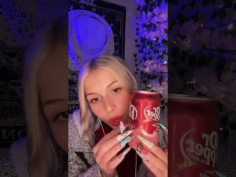 trying drink🥤 #asmr #tingles #mouthsounds #asmrsounds