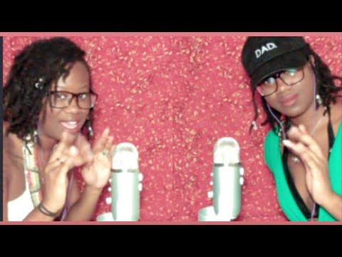 Asmr *TWINS* Relax you with 20 triggers *chewing gum* repetitive motion