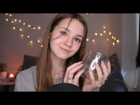 ASMR Tapping and Whispering | Glas, Metal, Book cover and more! 🤍