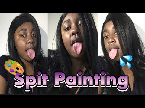 ASMR Spit Painting 💦🎨 Mix of Fast & Slow #asmr #spitpainting