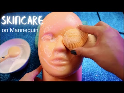 ASMR Skincare on Mannequin (No Talking)