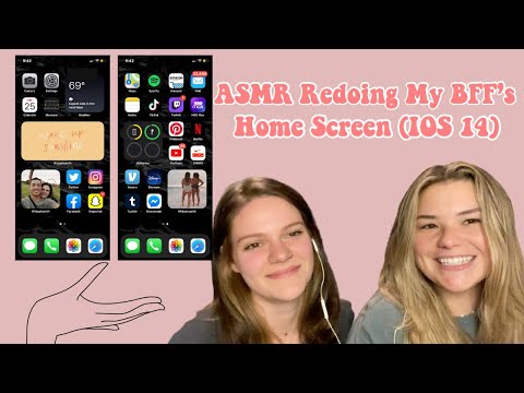 ASMR | Redoing My BFF's IOS 14 Home screen | Surprise Reaction
