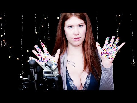 ASMR For People Who Don't Tingle | Rhinestone Covered Palms | 60 FPS