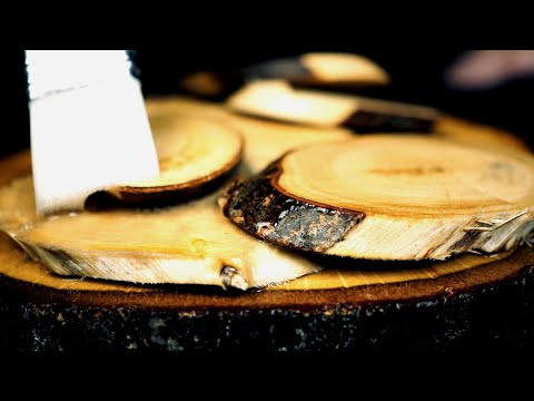 ASMR Dry wood soaked in water (sizzling sound effect)