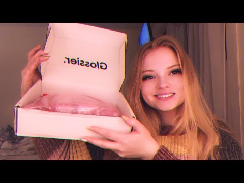 ASMR ~ Glossier Haul and review whispered ~ tapping
