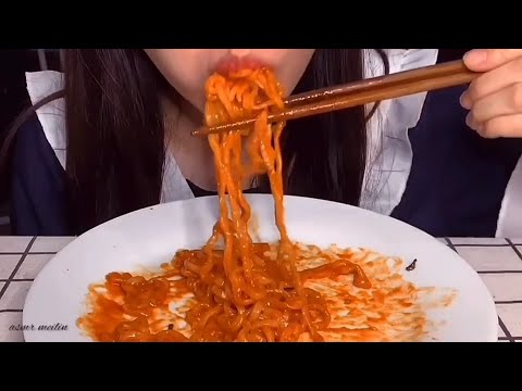 ASMR - Eating 2x Spicy Ramen
