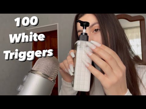 Asmr 100 white triggers in 1 minute