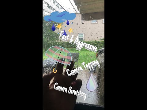ASMR| Aggressive Camera Tapping & Scratching in Rain (No Talking)