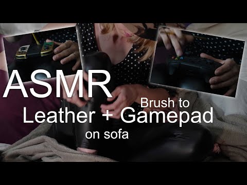 ASMR Leather Pants Scratching & Gaming Controller Brushing