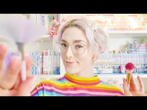 [Japanese ASMR] Ear To Ear Japanese Trigger Words w Hand Movements, Camera Brushing & Fluffy Mic 💖