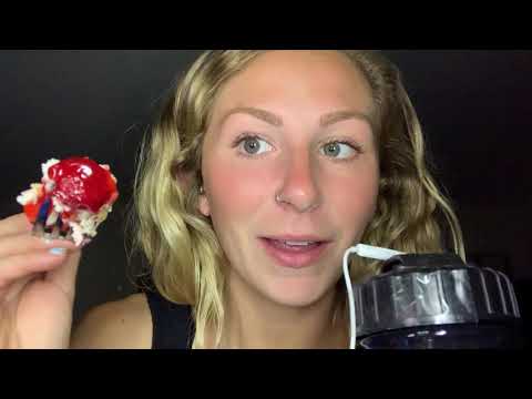 ASMR// eating cheesecake w/ RETAINERS