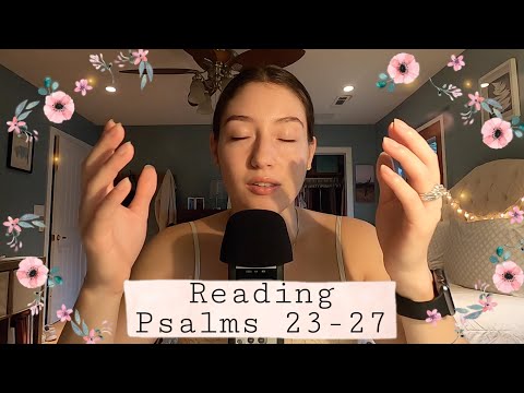 ASMR Bible Reading ~ Psalm 23-27 ~ Tapping/Whispering/Visual Triggers