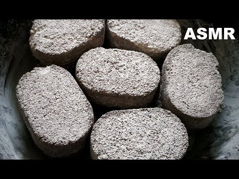 🤤ASMR Gritty Cement Crumble (Dry & Wet) #246
