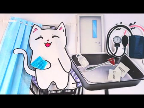 Mochi Get's His First Cast | Handmade ASMR Book | Layered Sounds | Medical Roleplay