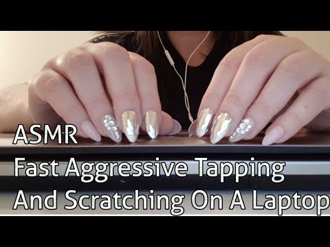 ASMR Fast Aggressive Tapping And Scratching On A Laptop