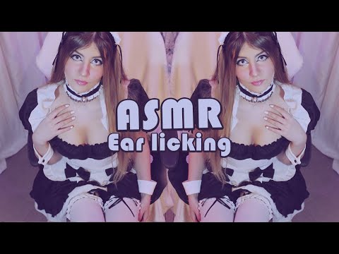 ASMR Ear licking, Purrs, Breathing, scratching and mouth sounds