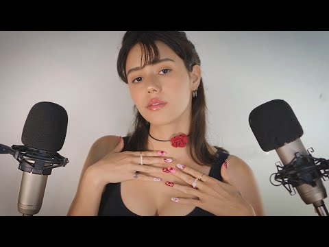 ASMR  Body Triggers 💗 (fabric, collarbone, nails, mouth, scalp massage, whispered)