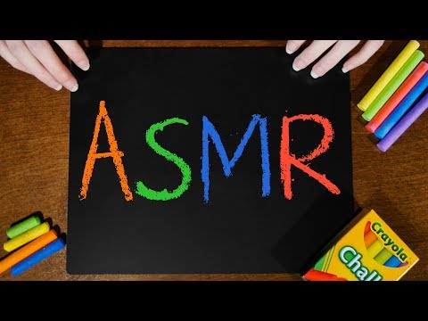 ASMR Chalkboard Drawing, Writing, Tapping | Close Up Rambles