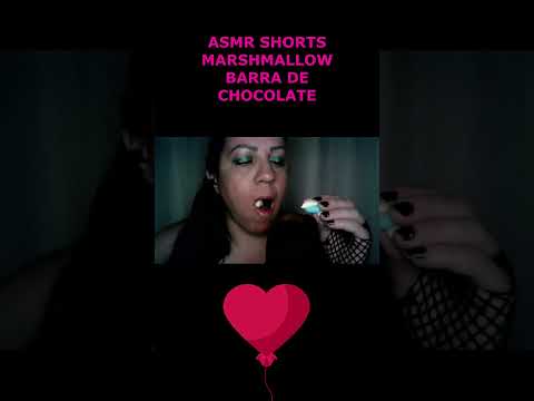 ASMR-SHORTS MUKBANG BARRA DE CHOCOLATE E MARSHMALLOW #asmr #shortsvideo #mukbang #mastigação
