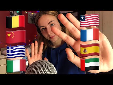 Asmr| Saying “Hello” in 8 different languages + hand movements