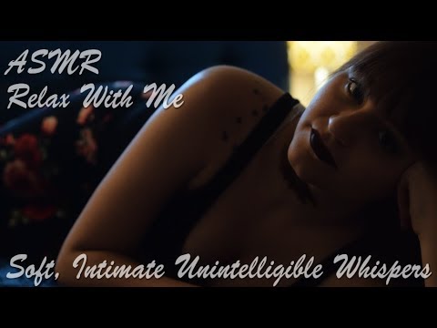 ASMR Relax With Me | Soft Intimate Unintelligible Whispers, Tongue Clicks & Layered Sounds, Silk