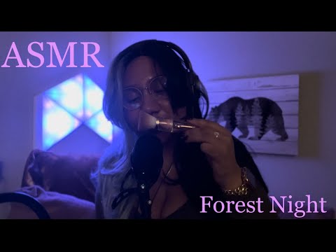 ASMR | Forest Ambience | Inaudible Whispers + Mic Brushing [A LOOP]