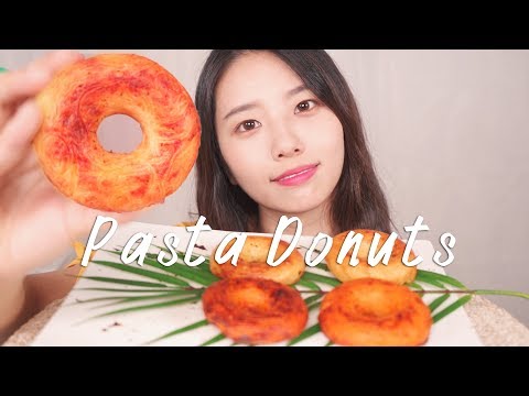 스파게티로 만든 도넛?리얼사운드 먹방 ASMR [직접만든]eating sounds asmr,꿀꿀선아,suna asmr,