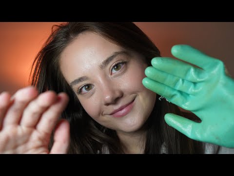 ASMR FACE TOUCHING With Different GLOVES! Hand Movements, Life Updates & Rambles (Whispered)