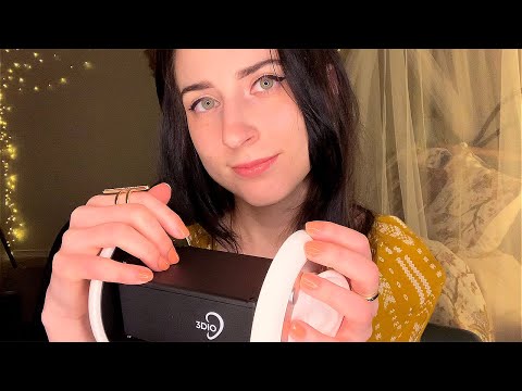 ASMR 3DIO Gentle Tapping and Scratching (rings and base) No Talking
