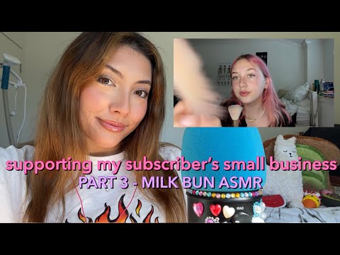 ASMR Supporting my subscriber’s small business 💜 PART 3 - @milkbunasmr7836 | Whispered