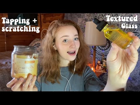 ASMR tapping + scratching on textured glass! Collab w ANASMR