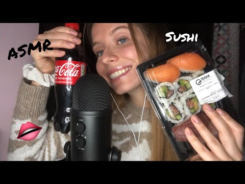 ASMR dégustation de sushi 🍣 + bruits de bouche 👄