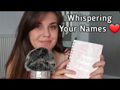 ASMR // Whispering your names 💜 Focus on me / Relax //