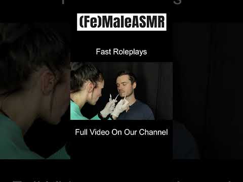 Fast Roleplays ASMR - Hairdresser, Examination, Beard Shave, Measuring, Massage #Shorts