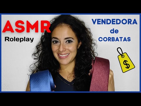 Roleplay VENDEDORA de corbatas | ASMR Kat | ASMR en Español
