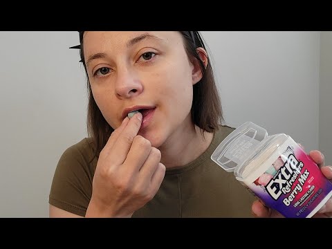 ASMR | Whispered Makeup Rambling // Soft Gum Chewing // Package Tapping // Product Review