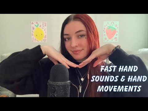 ASMR | Fast Hand Sounds & Hand Movements w/ Mouth Sounds ♡