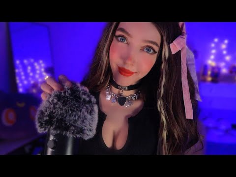 ASMR Fluffy Head Massage 💕 Mic Scratching, Kisses, Soft Whispers