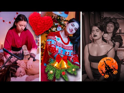 ASMR Massage - St. Valentine VS Halloween VS Christmas